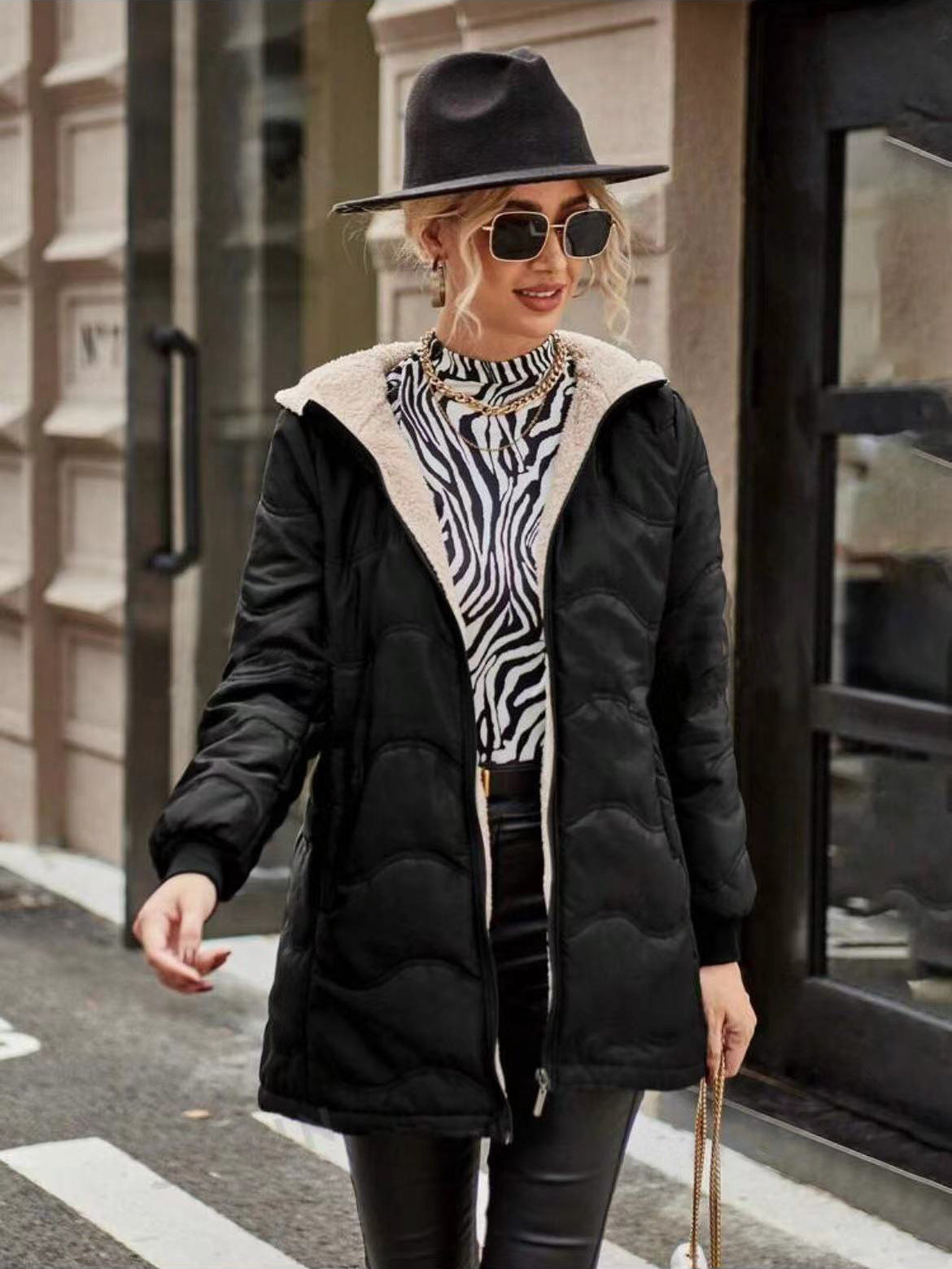 ÉLYSE | Manteau En Polaire A Capuche