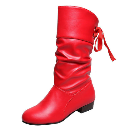 SOLENA | Student Style Heeled Boots