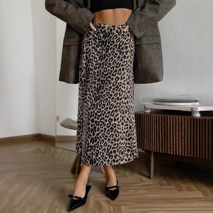 LEONIE | High Waist Leopard Skirt
