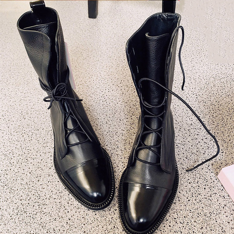 VIREO | Low Heel Motorcycle Boots 
