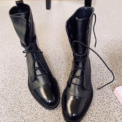 VIREO | Low Heel Motorcycle Boots 