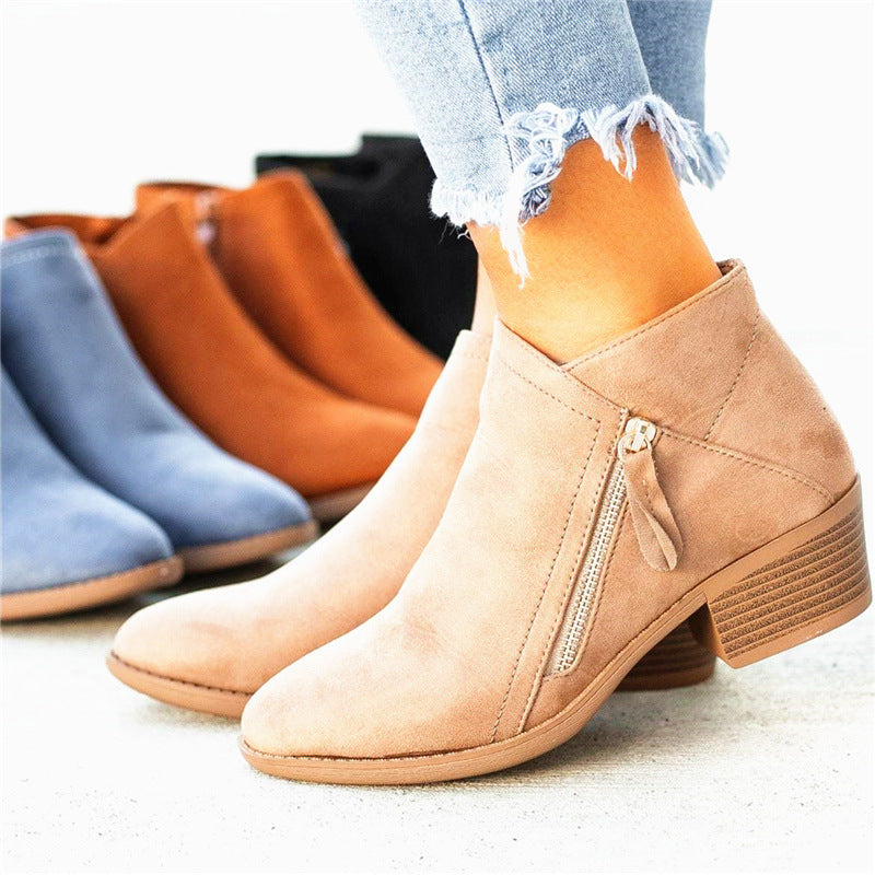 ALESSIA | Botas cortas de ante