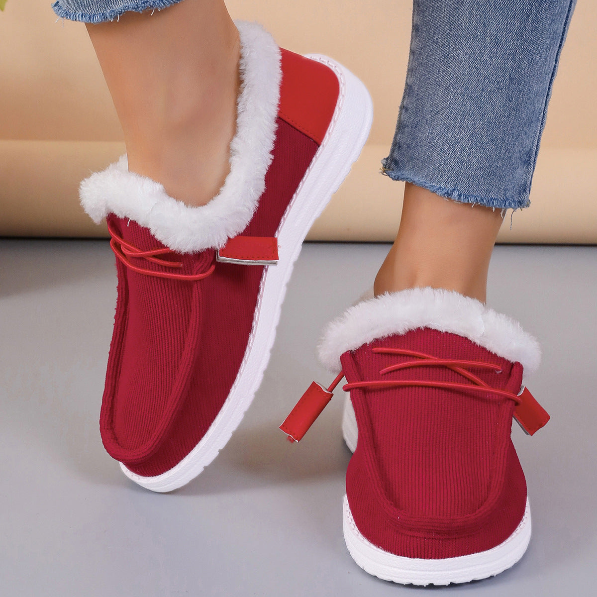 VELINA | Zapatos de felpa cálidos
