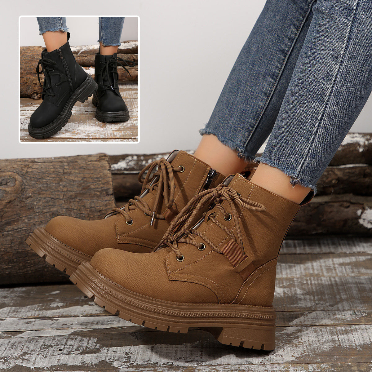 SAFIRA | Botines finos con cordones
