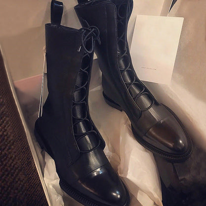 VIREO | Low Heel Motorcycle Boots 