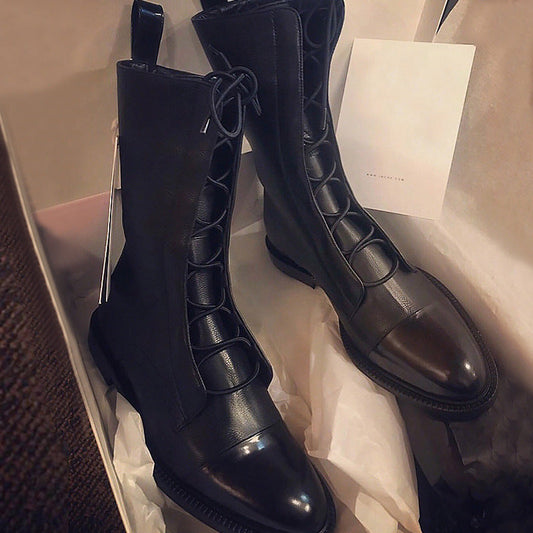 VIREO | Low Heel Motorcycle Boots 