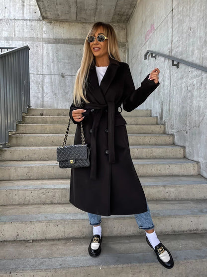 Elonía | Abrigo largo elegante de invierno