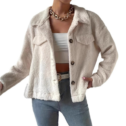 LLIVIA | White Velvet Jacket
