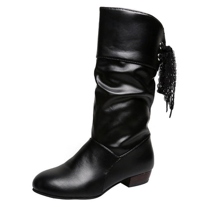 SOLENA | Student Style Heeled Boots