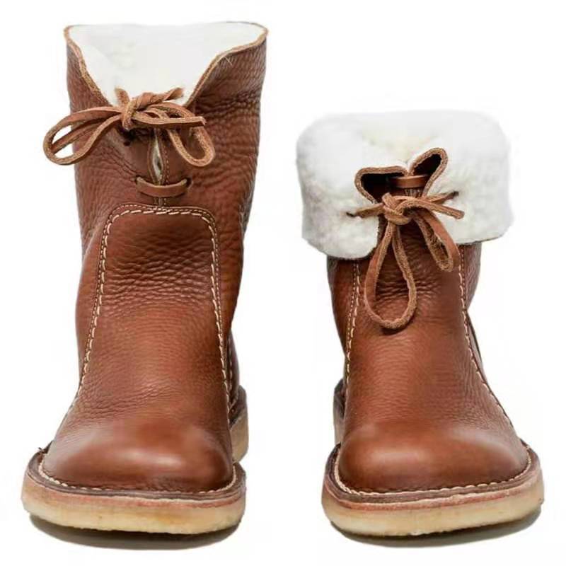 CHILA | Botas de piel y felpa