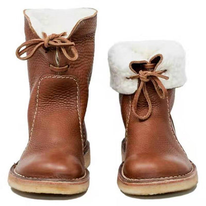 CHILA | Botas de piel y felpa