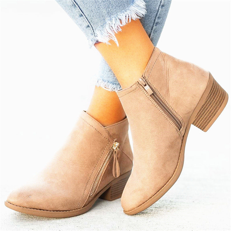 ALESSIA | Botas cortas de ante