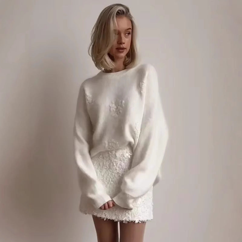 ORIANE | Pull Douillet Fleuron