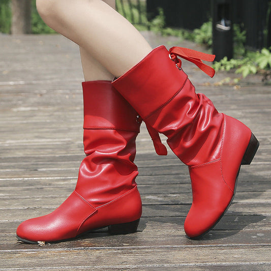 SOLENA | Student Style Heeled Boots