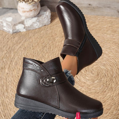 ADELE | Elegant Leather Ankle Boots