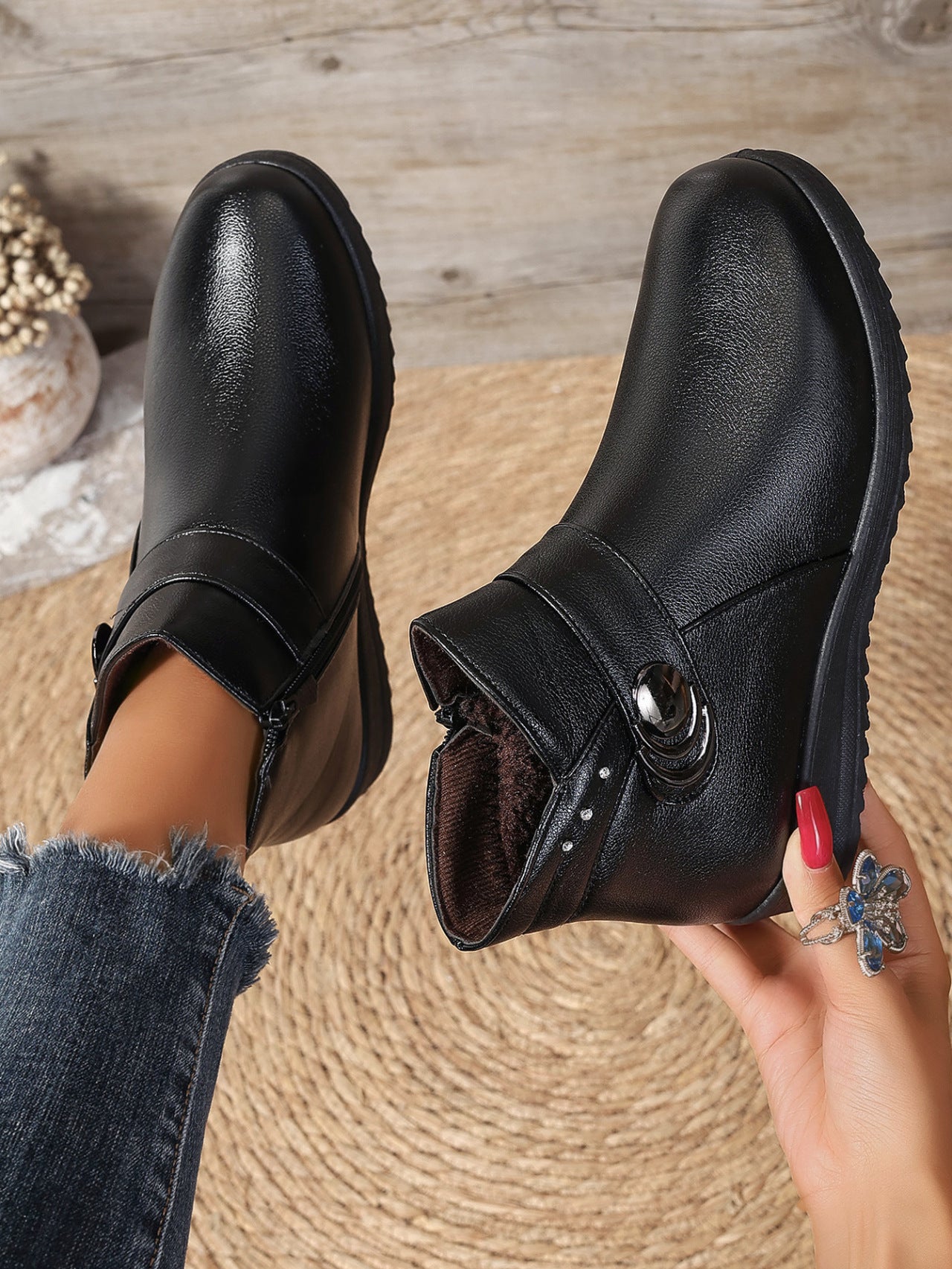 ADELE | Elegant Leather Ankle Boots
