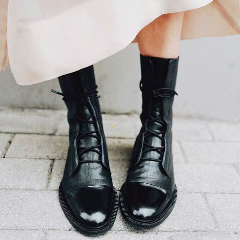 VIREO | Low Heel Motorcycle Boots 