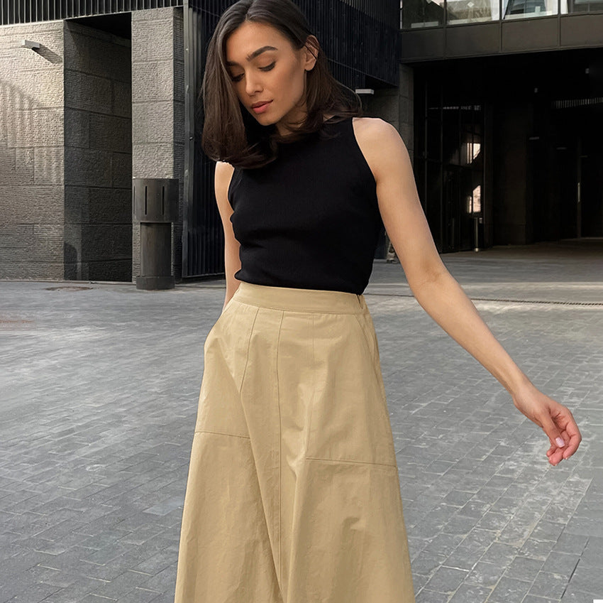 CLAUDIA | Long Cotton Skirt 