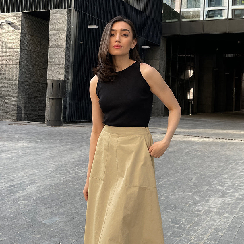 CLAUDIA | Long Cotton Skirt 