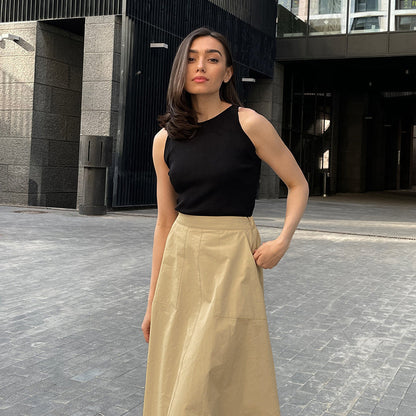 CLAUDIA | Long Cotton Skirt 