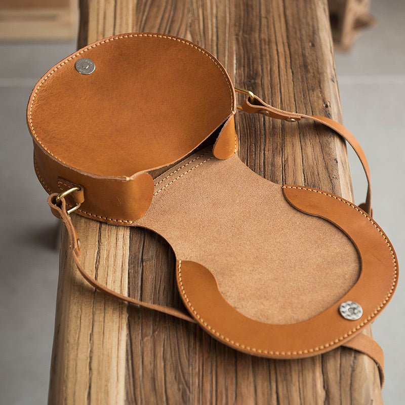 NATURALEZA | Bolso de hombro de cuero natural hecho a mano 