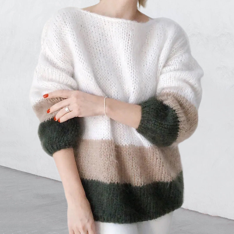ELORA | Knitted Sweater With Fur