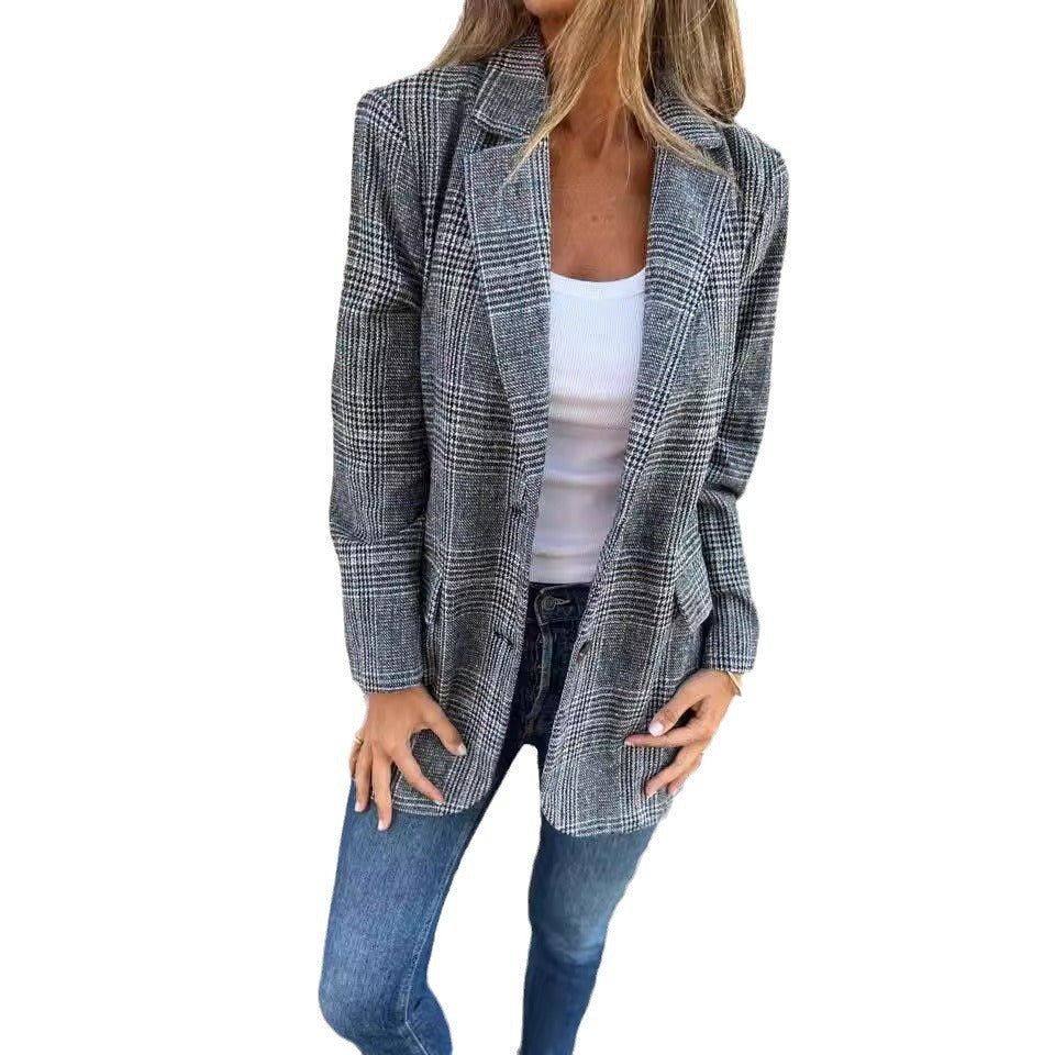 SOPHIE | Casual Houndstooth Jacket