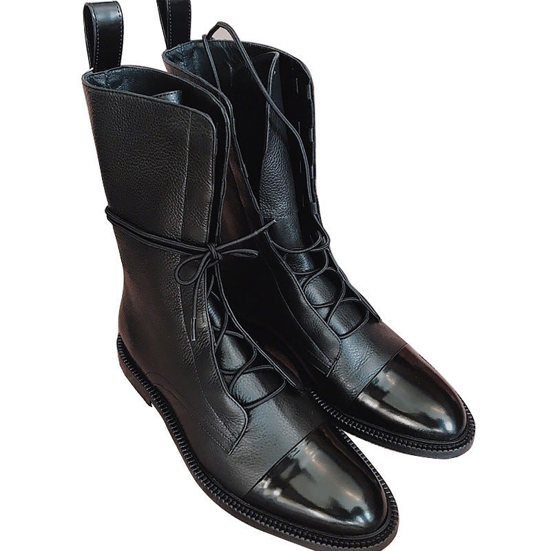 VIREO | Low Heel Motorcycle Boots 