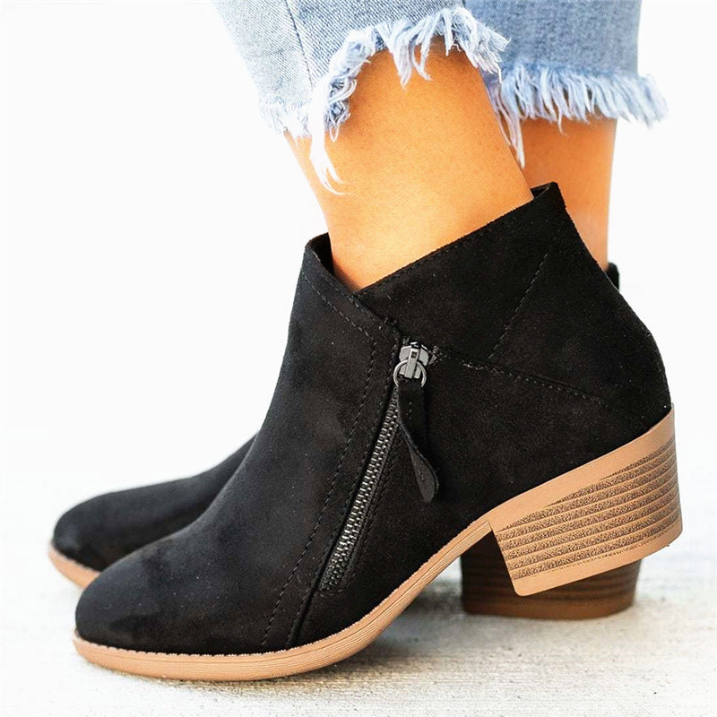ALESSIA | Botas cortas de ante