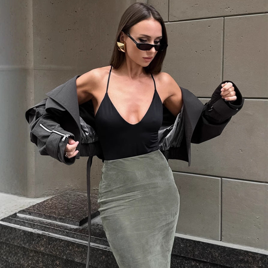 SILVIA | Silver Fishtail Skirt 