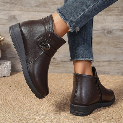 ADELE | Elegant Leather Ankle Boots