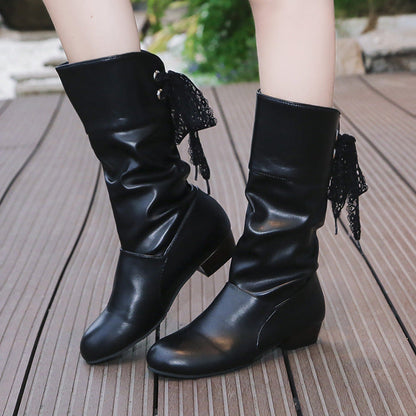 SOLENA | Student Style Heeled Boots