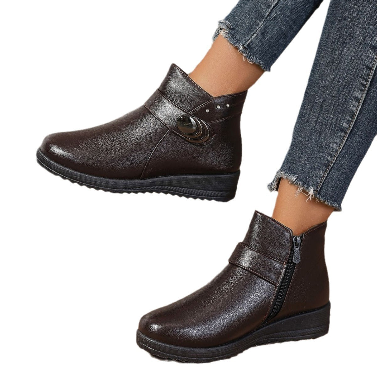 ADELE | Elegant Leather Ankle Boots