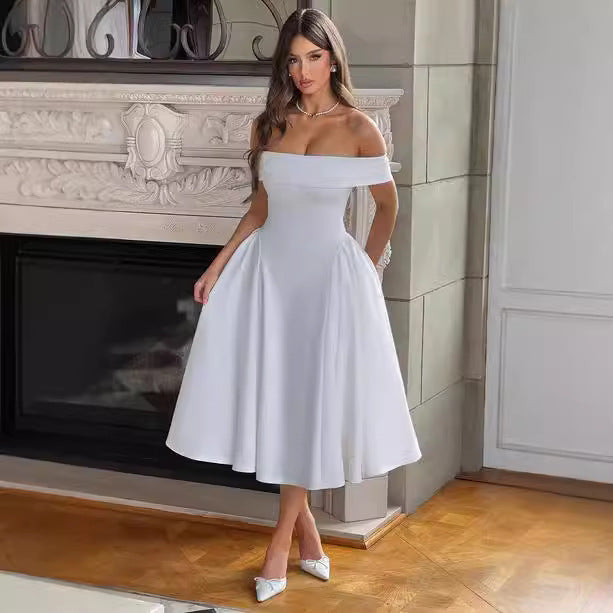 SABRINE | Robe Satinée Élégante