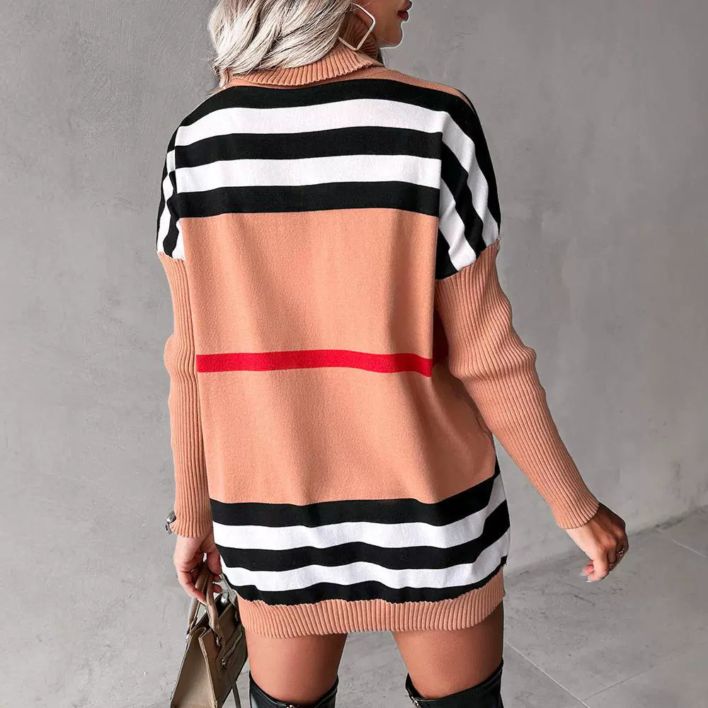 LYSTRA | Pull Col Roulé A Rayures