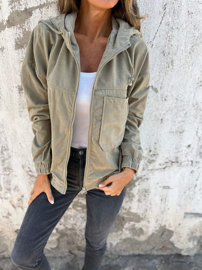 MAËVA | Veste en Velours à Capuche