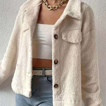 LLIVIA | White Velvet Jacket