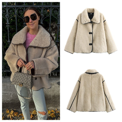 AURORA | Plush Coat With Wide Collar