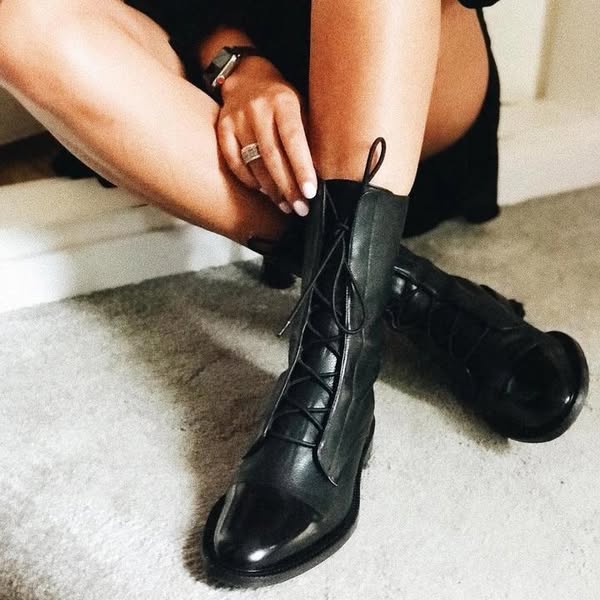 VIREO | Low Heel Motorcycle Boots 