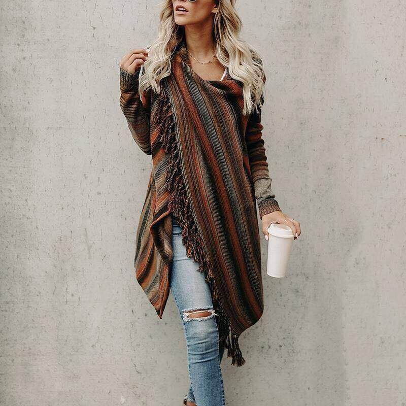 TESSA | Sweater Coat Stripes