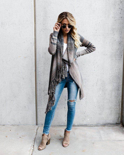 TESSA | Sweater Coat Stripes