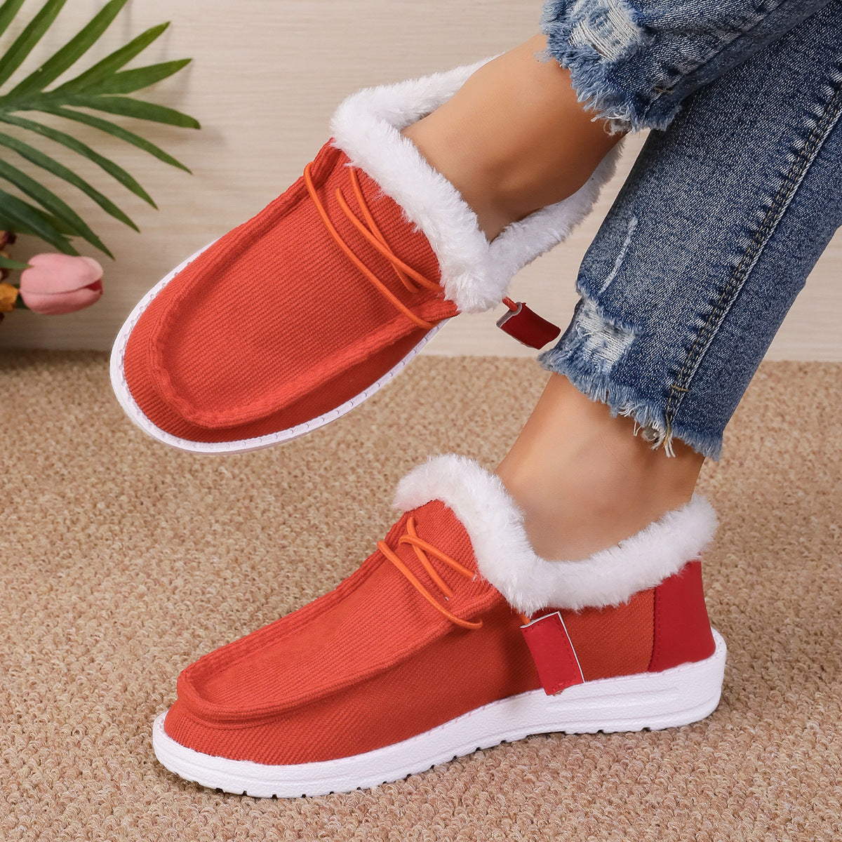 VELINA | Zapatos de felpa cálidos
