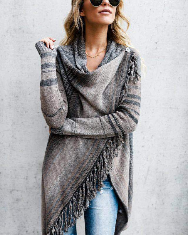 TESSA | Sweater Coat Stripes