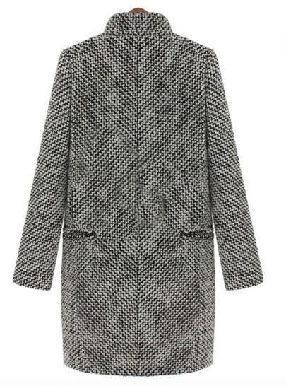 VALETTE: Checked Wool Coat