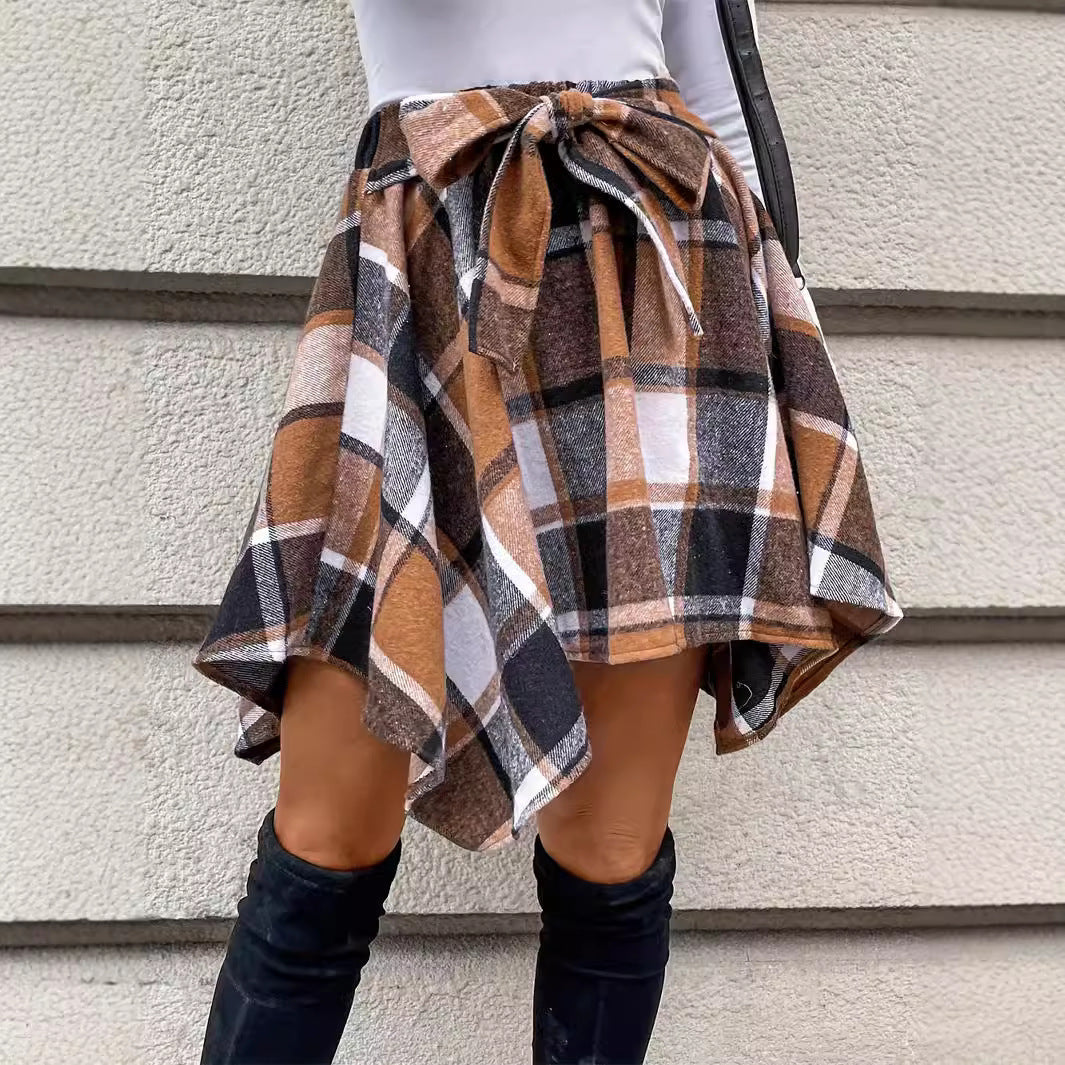 ÉLISABETH | Casual Plaid Skirt