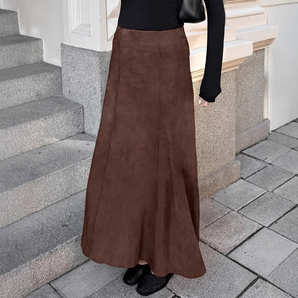 MADELEINE | Brushed Velvet Slim Skirt 