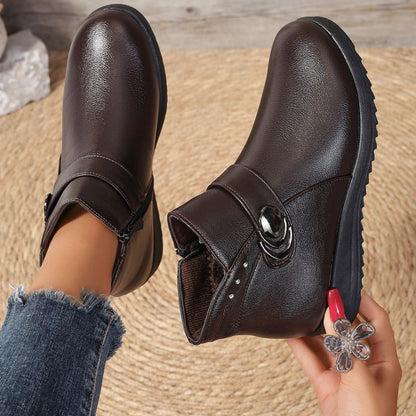 ADELE | Elegant Leather Ankle Boots