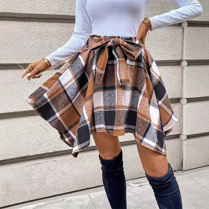 ÉLISABETH | Casual Plaid Skirt