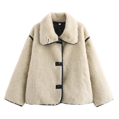 AURORA | Plush Coat With Wide Collar