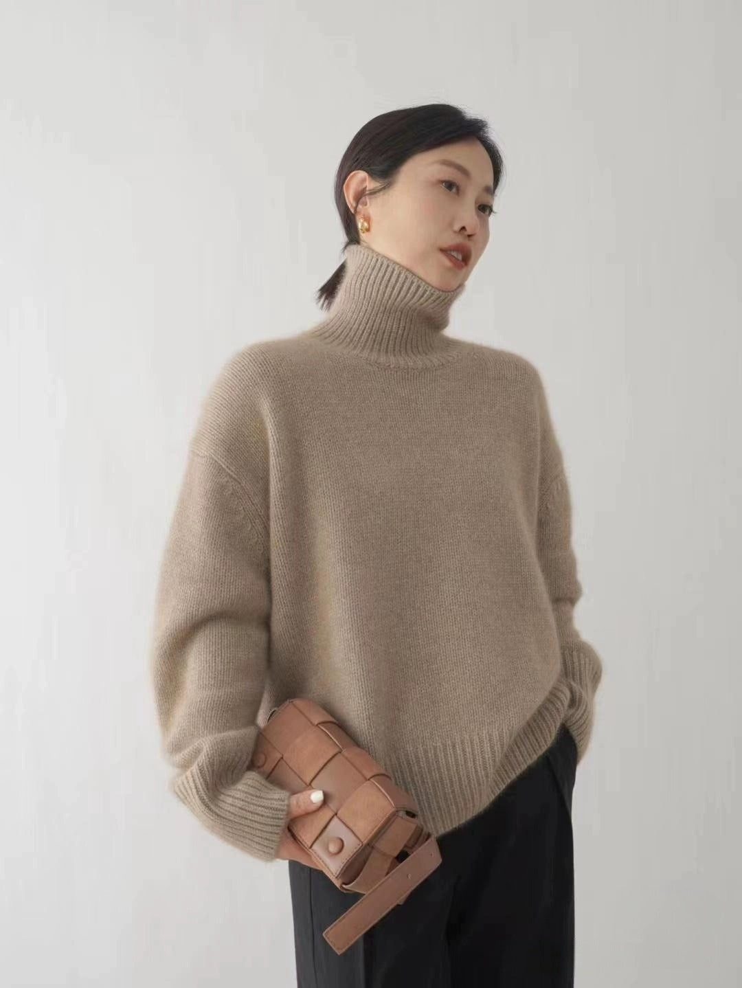 RINA | Cashmere Sweater with High Neck